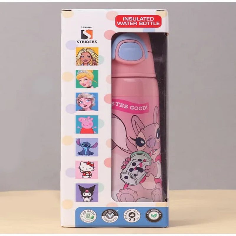 Striders Disney Lilo and Stitch Insulated Sipper Water Bottle Pink - 400 ml