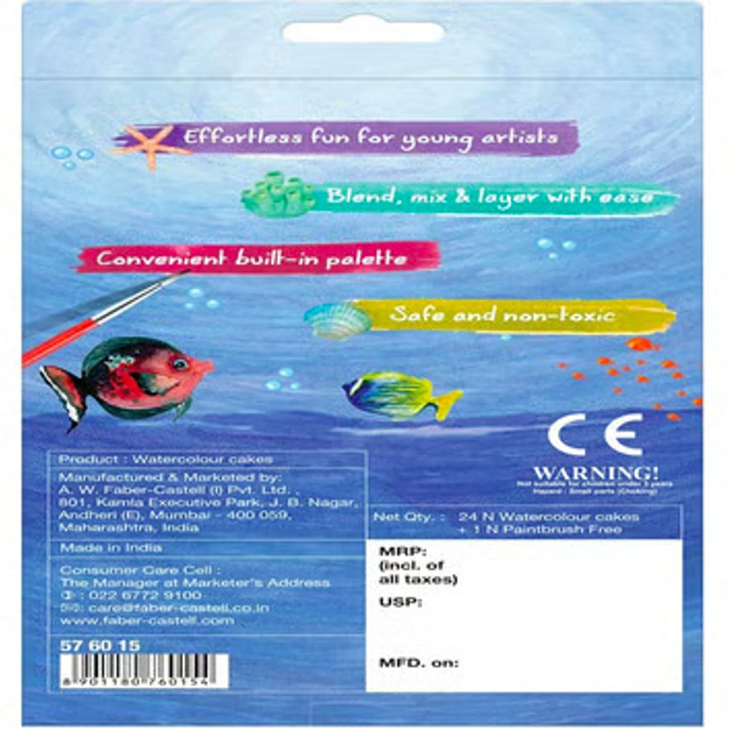 Faber-Castell 24 Watercolour Cakes | 576015