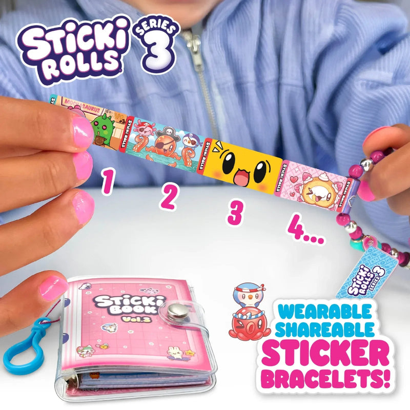Sticki Rolls Sticki Book Vol. 3 & Exclusive Sticki Bracelet – Series 3