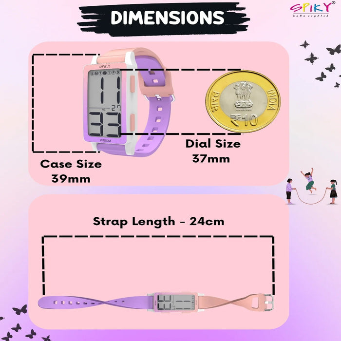 Spiky EVA44 Multi-functional Digital Sports Watch for Kids