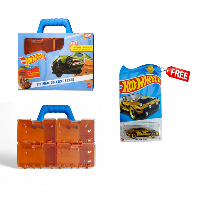 Hot Wheels 2026 Ultimate Collector Case 4 pcs (2x2) With Free Hot Wheels Gold Dimachinni Veloce Car