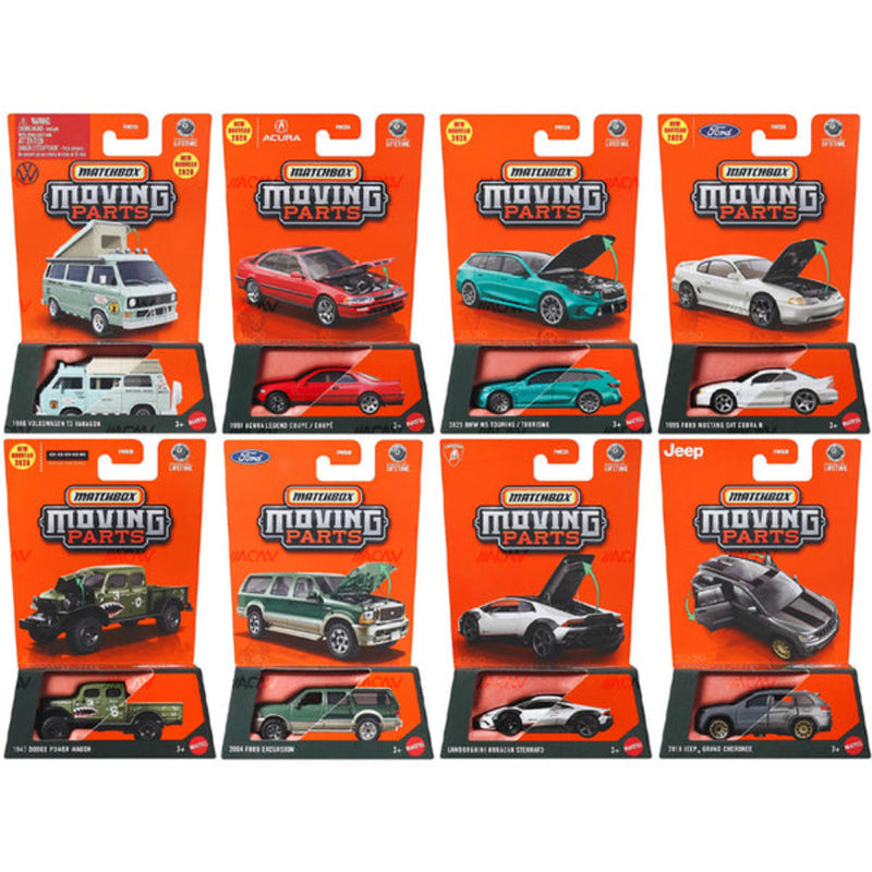 Matchbox 2026 Moving Parts Vehicles Set of 8