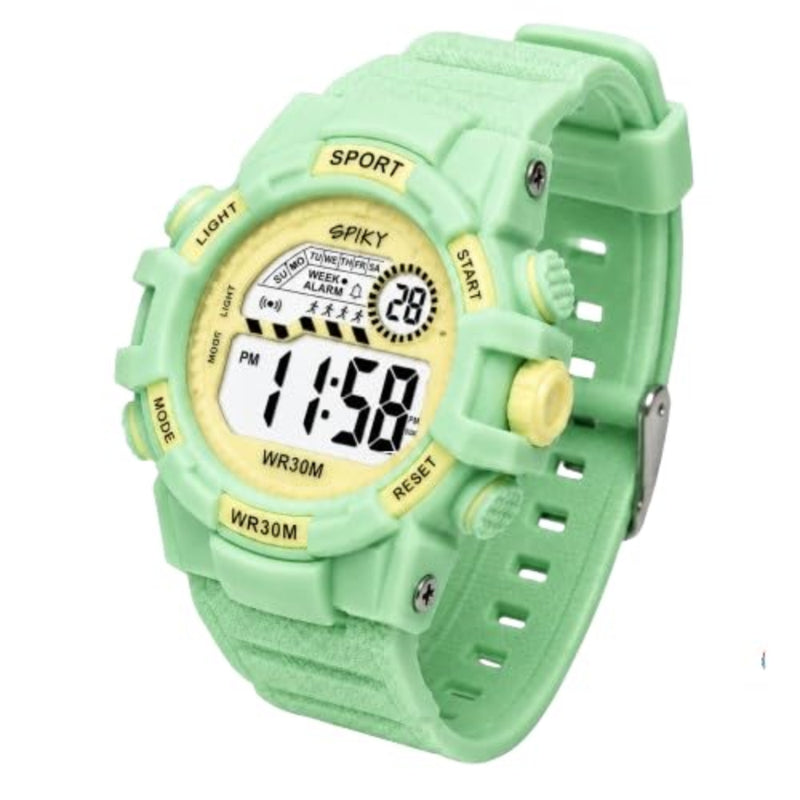 Spiky SPKEVA67 Round Dial Sports Watch With Luminous Display Alarm Day & Date Calendar