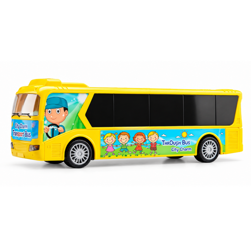 K.V Toys Bump & Go City Charm Bus With Light And Music
