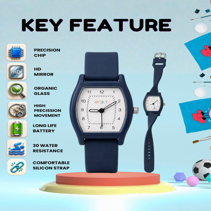 Spiky SPKEVA48 Rectangle Stylish Analog Watch For Kids