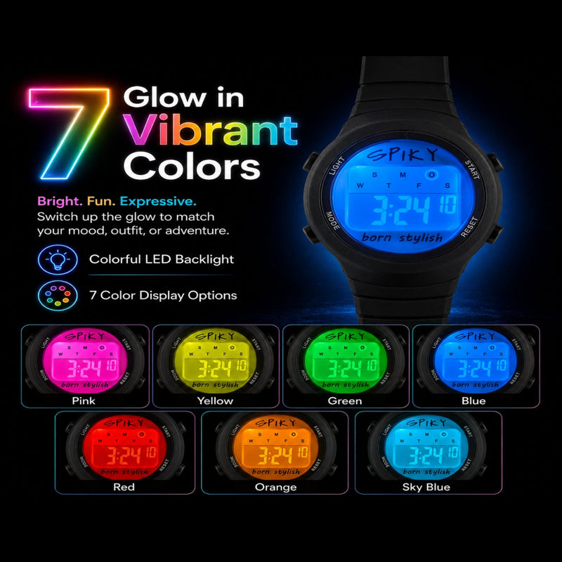 Spiky SPKEVA64 Round Digital Sports Watch For Kids