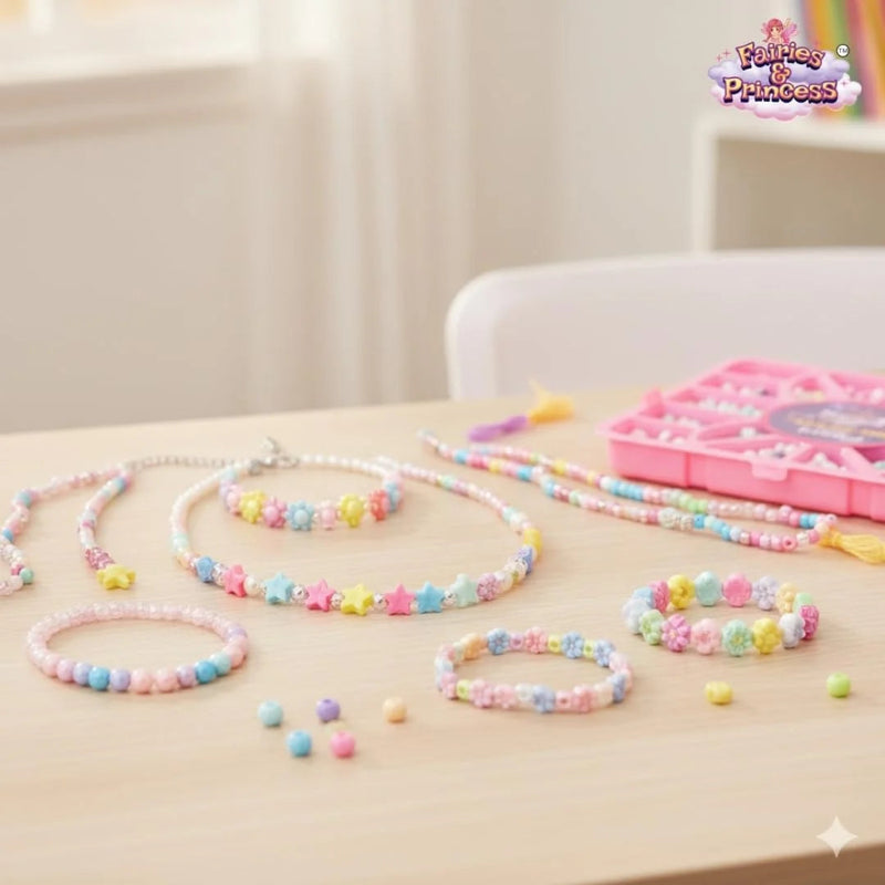 Apex DIY Beads Kit For Girls Princess Shine Jewellery Making Set