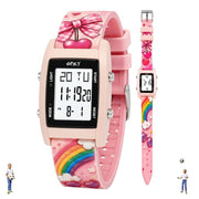 Spiky Adventure Printed Strap Digital Kids Watch With Luminous Display