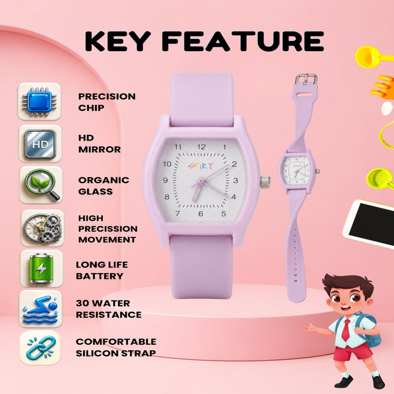 Spiky SPKEVA48 Rectangle Stylish Analog Watch For Kids