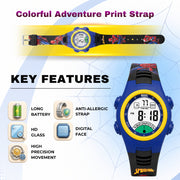 Spiky MV07 Round Dial Sports Watch with 7 Multicolor Luminous Display