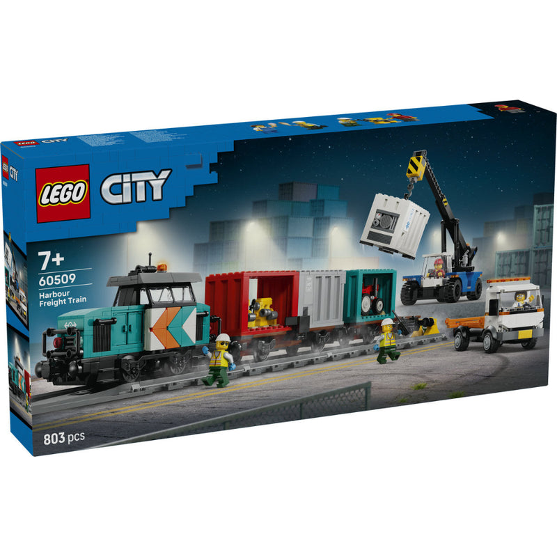 Lego 60509 City Harbor Freight Train With Crane & Truck (803 Pieces)