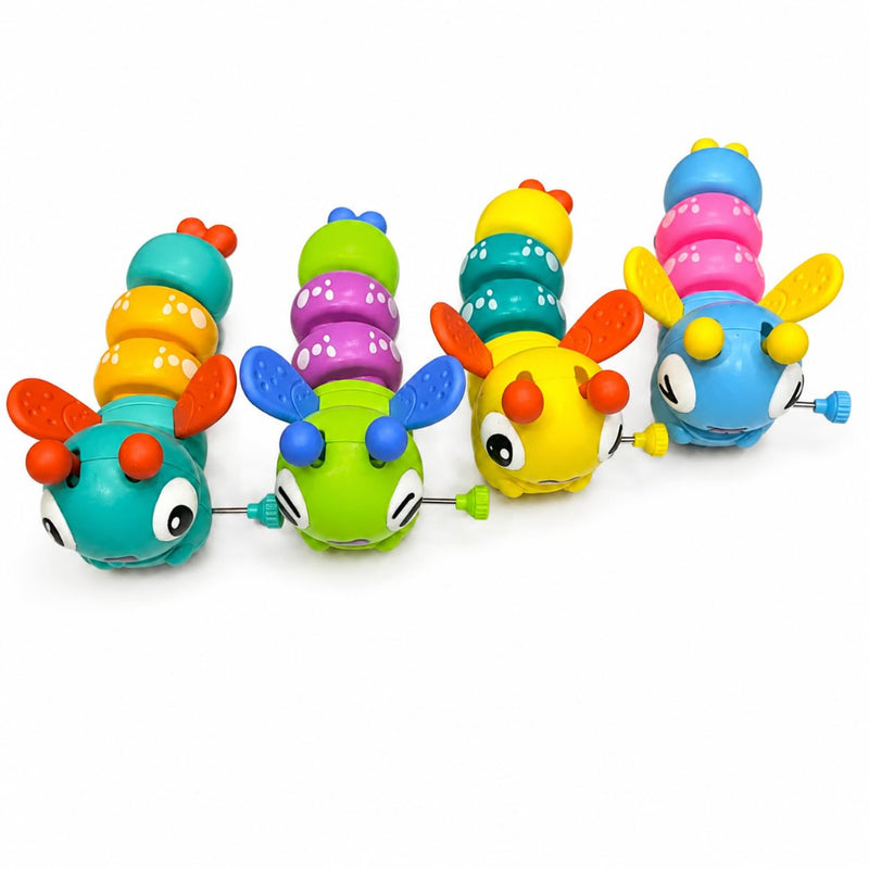 Innovitoy Caterpillar Wiggle Wings Wind-Up Crawling Toy - Multi Color