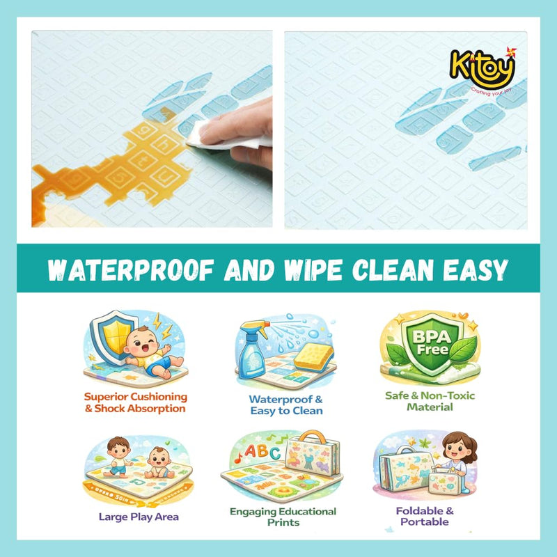 Kitoy Extra Large Reversible Baby Play Mat