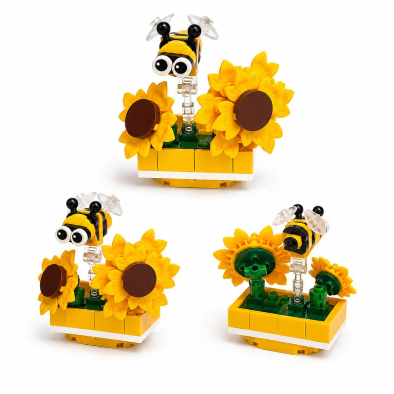 Apex Flora Blocks Building Blocks Collection Flower & Insect Building Set
