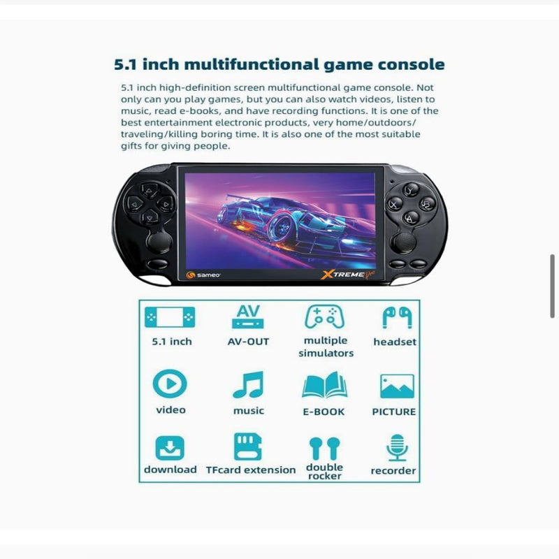 Sameo Handheld Game Console Xtreme Pro with 10000 Games