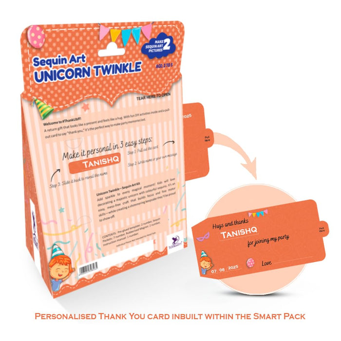 Toykraft ThankUbff Unicorn Sequin Art-Arts & Crafts-Toykraftt-Toycra
