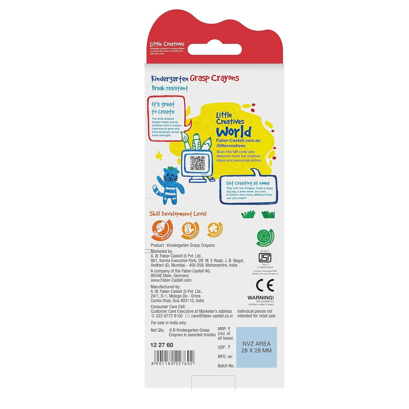 Faber-Castell Little Creatives Grasp Crayons Set of 6