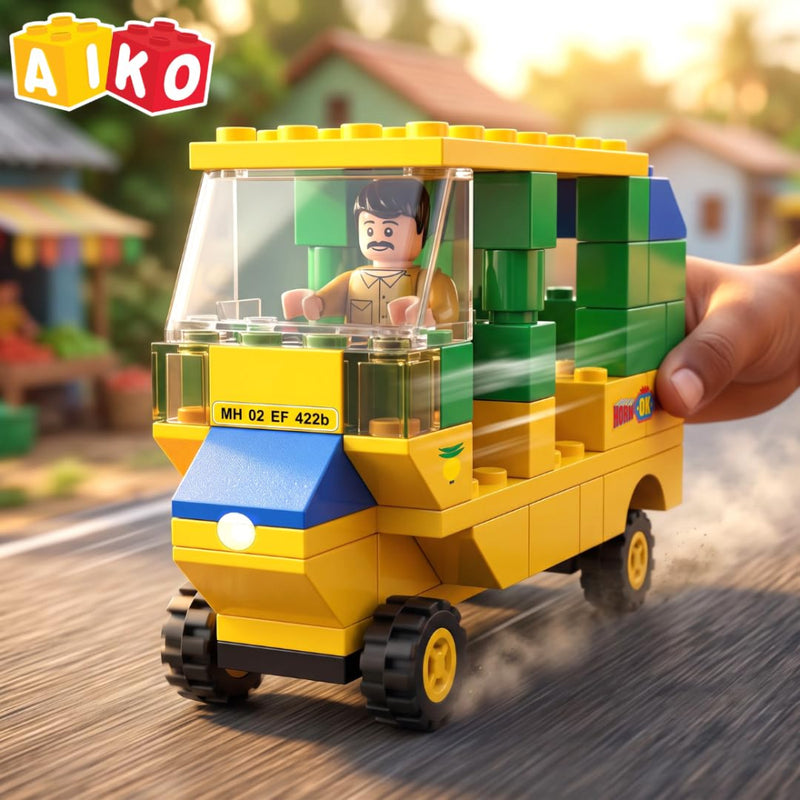 Aiko Build-a-Rick DIY Auto Rickshaw Building Block Bricks Toy