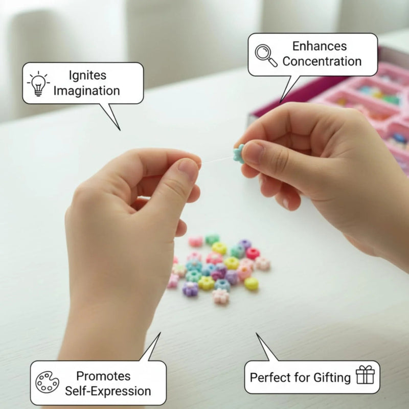 Apex DIY Beads Kit For Girls Princess Shine Jewellery Making Set