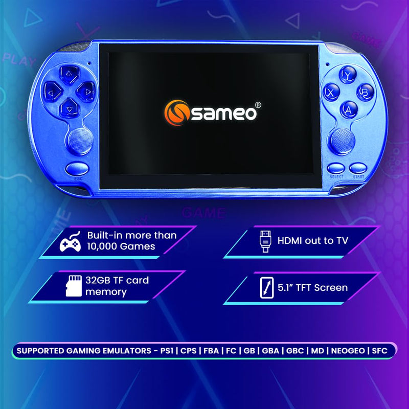 Sameo Handheld Game Console Xtreme Pro with 10000 Games