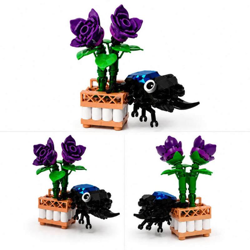 Apex Flora Blocks Building Blocks Collection Flower & Insect Building Set