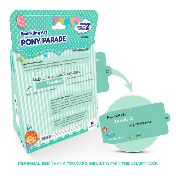 Toykraft ThankUbff Pony Themed Sand & Sequin Art Kit-Arts & Crafts-Toykraftt-Toycra