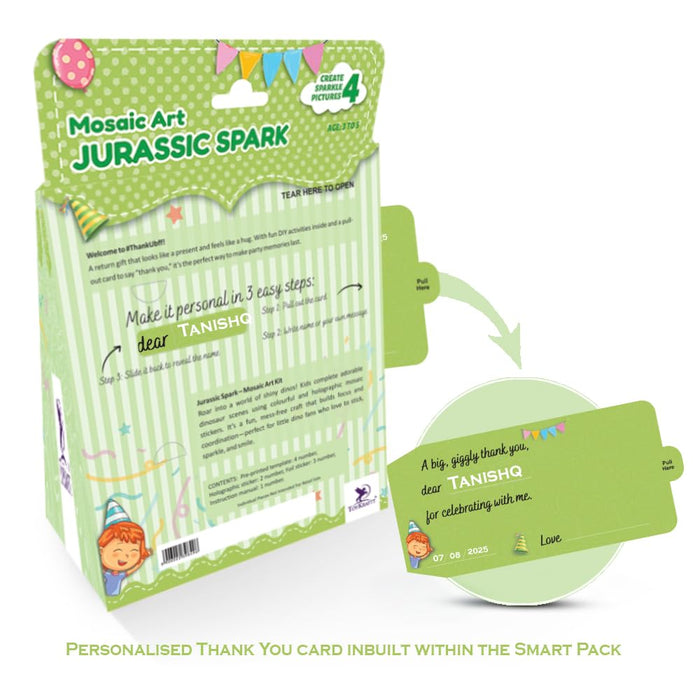 Toykraft ThankUbff Jurassic Spark Mosaic Art DIY Kit-Arts & Crafts-Toykraftt-Toycra