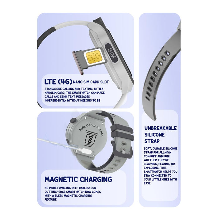 Spiky Cacus 4g Video & Voice Calling Smartwatch with GPS-Novelty Toys-Spiky-Toycra