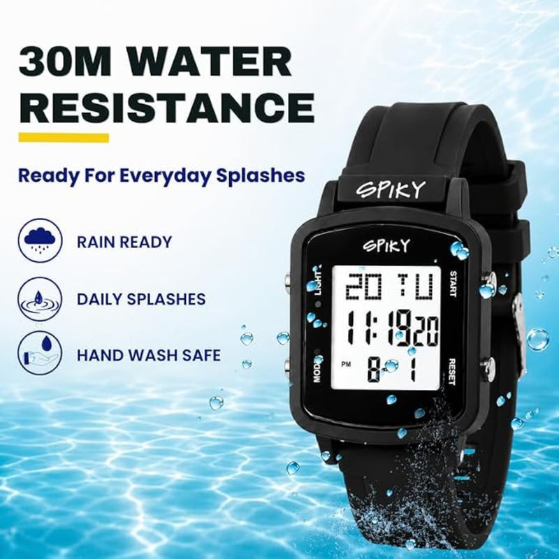 Spiky SPKEVA68 Square Digital Watch For Kids Boys & Girls