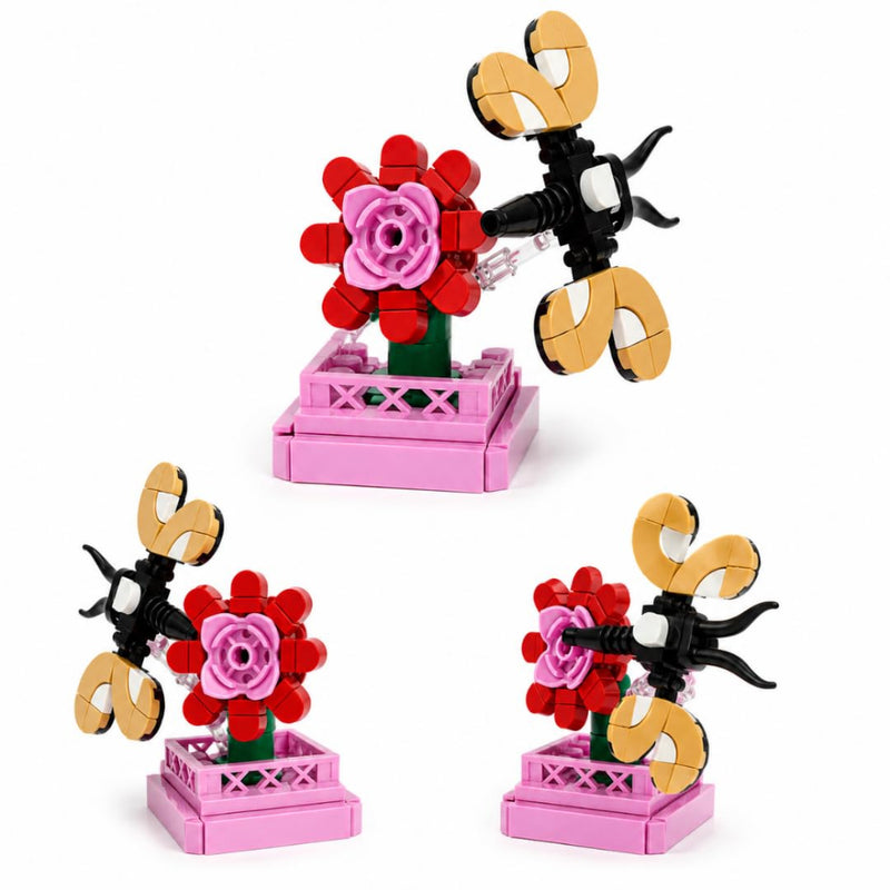 Apex Flora Blocks Building Blocks Collection Flower & Insect Building Set