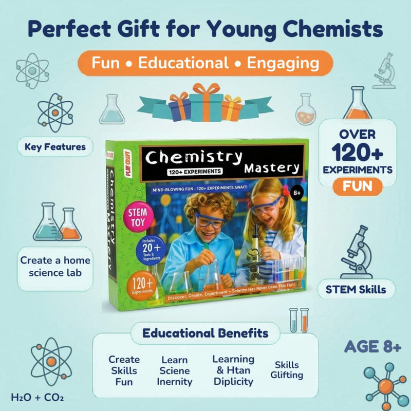 Play Craft Chemistry Mastery Science Kit - 120+ Experiments