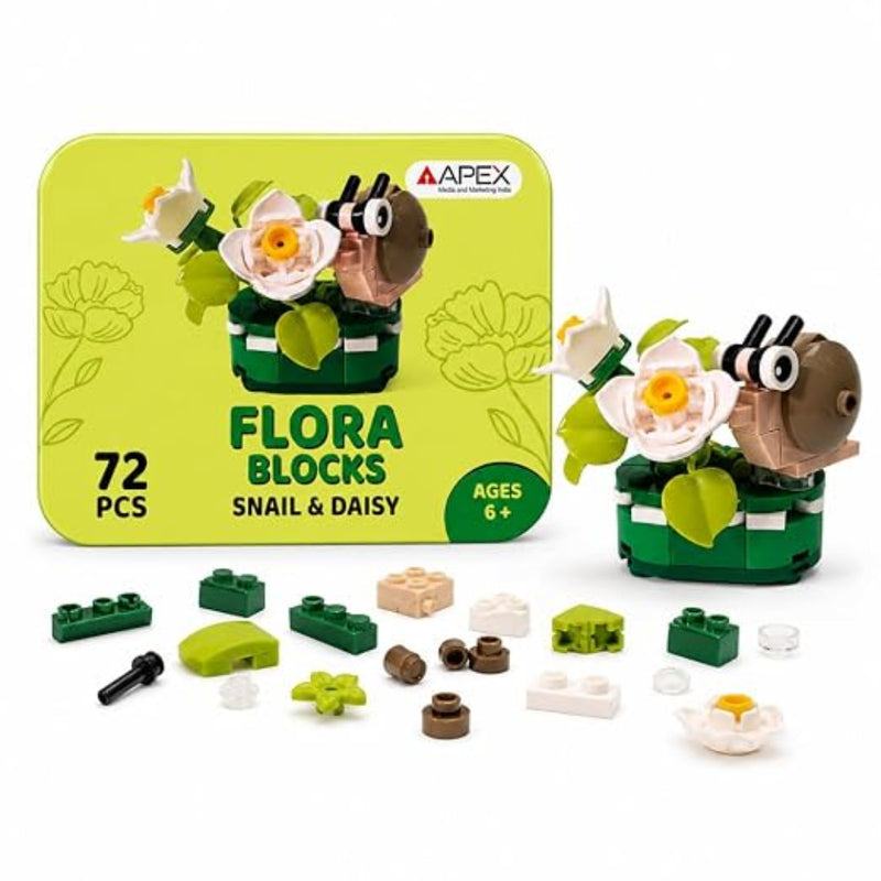 Apex Flora Blocks Building Blocks Collection Flower & Insect Building Set