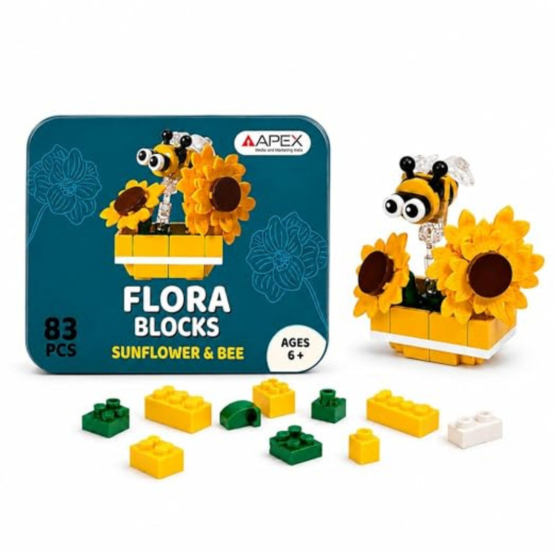 Apex Flora Blocks Building Blocks Collection Flower & Insect Building Set