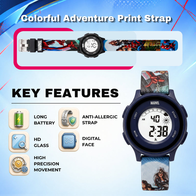 Spiky MV10 Round Kids Digital Watch For Boys & Girls