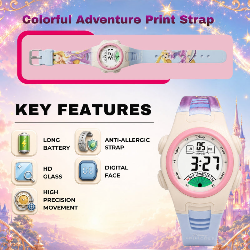 Spiky MV07 Round Dial Sports Watch with 7 Multicolor Luminous Display