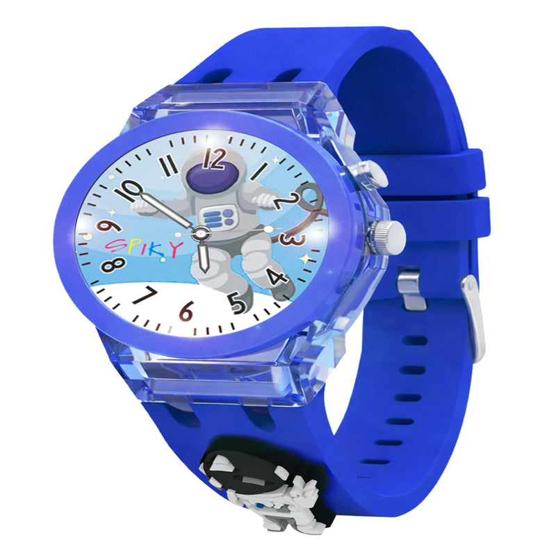 Spiky 7 Multicolor LED Lights Analog Watch For Boys & Girls