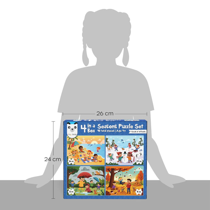 Play Panda 4 in a Box Seasons Puzzle
