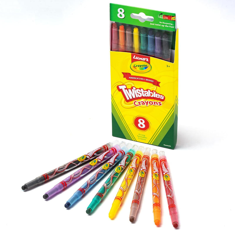 Luxor Crayola Twistable Long Crayons 8 Shades