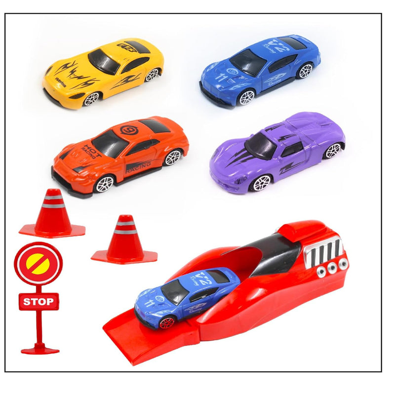 KV Toys Rapid Launcher High Speed Car Set-4 Pcs