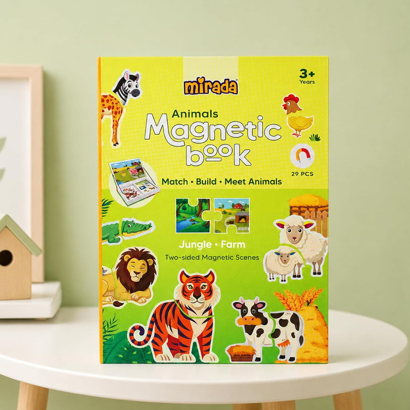 Mirada Animals Magnetic Book - Match, Build And Meet Animals