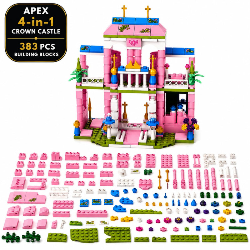 Apex 4-in-1 Crown Castle Building Blocks Set (383 pcs)