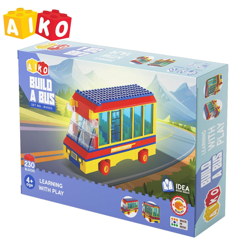 Aiko Build-a-Bus Building Block Toy -230 Pcs