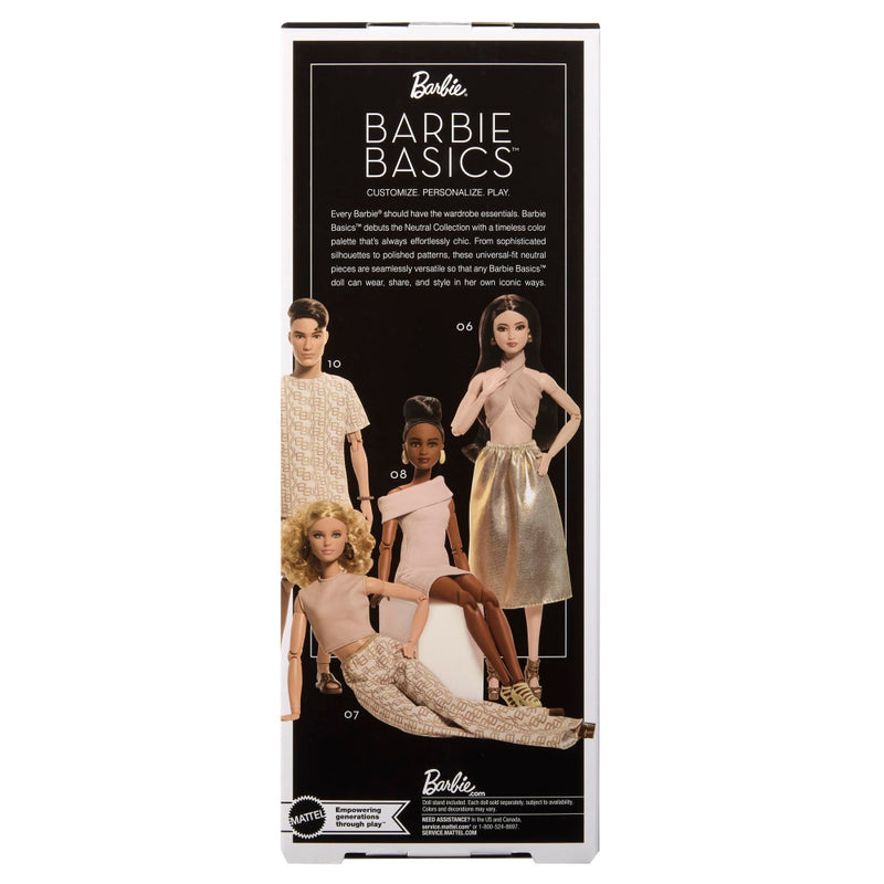 Barbie Basics Model 07 With Blonde Hair In White Pants With Golden Print Collectible Doll