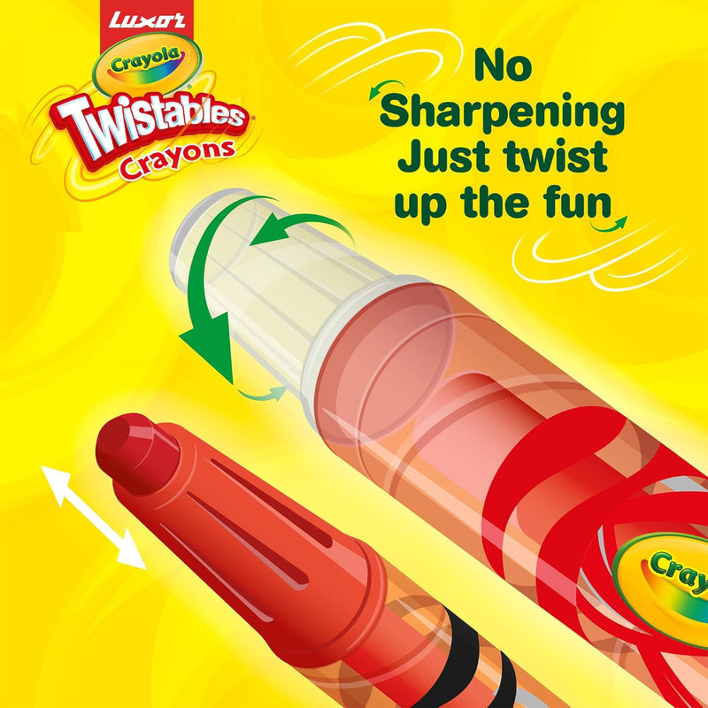 Luxor Crayola Twistable Long Crayons 8 Shades