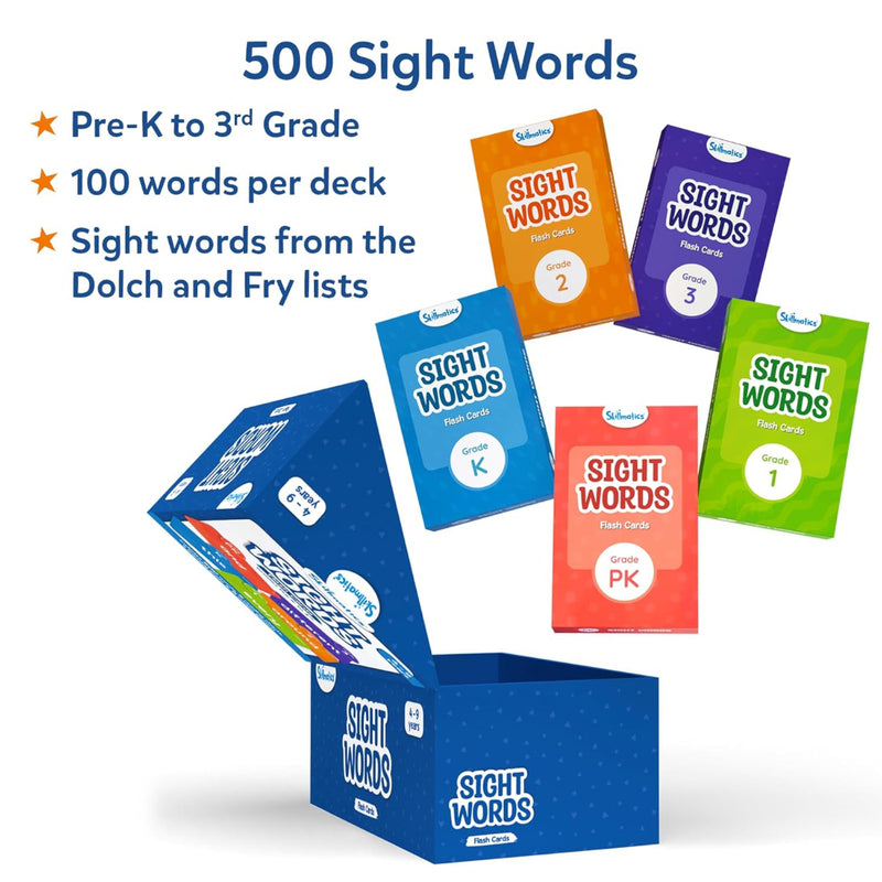 Skillmatics Flash Cards – 500 Sight Words for Preschool