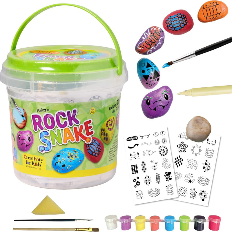 Faber-Castell Rock Snake Rock Painting Bucket Kit