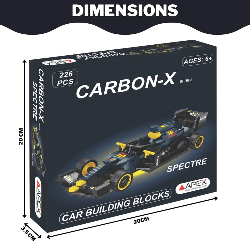Apex Carbon-X F1 Car Building Blocks Set (226 Pcs)