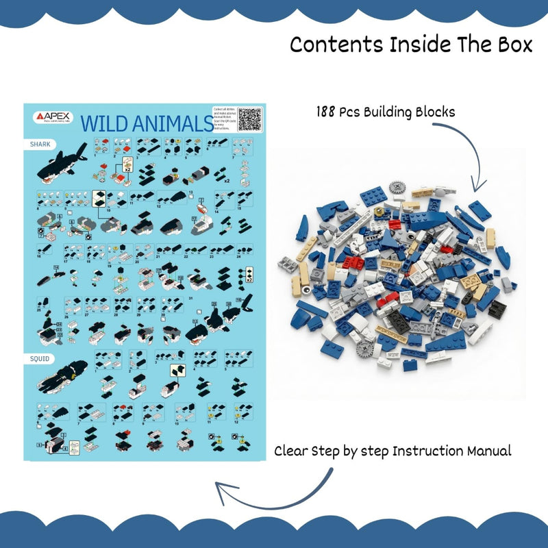 Apex 3-in-1 Wild Animal Building Blocks Kit