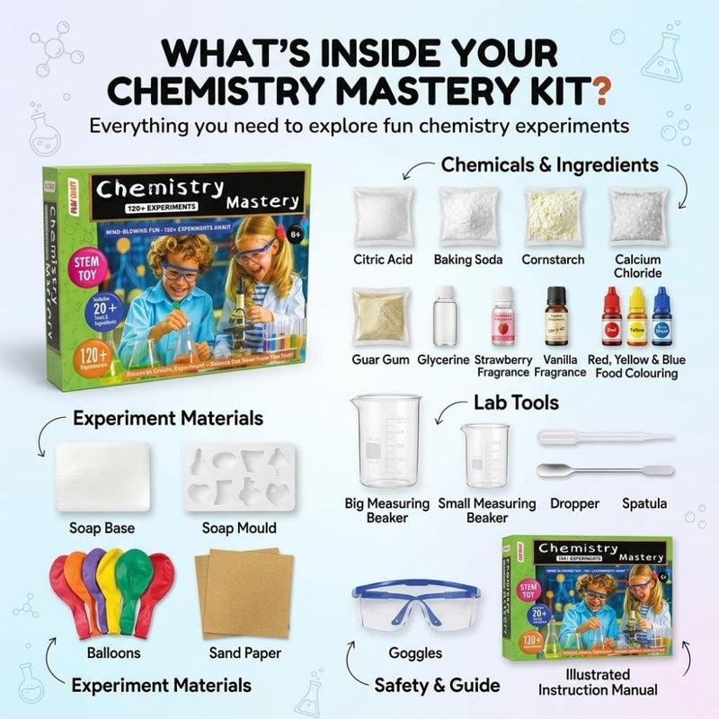 Play Craft Chemistry Mastery Science Kit - 120+ Experiments