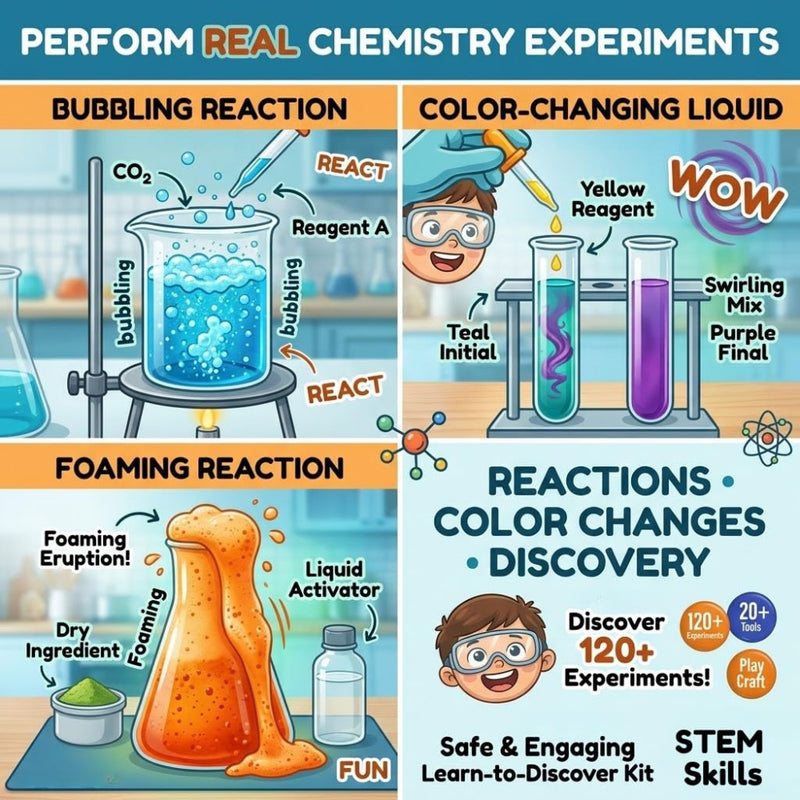 Play Craft Chemistry Mastery Science Kit - 120+ Experiments